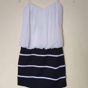 Blouson top bandage mini